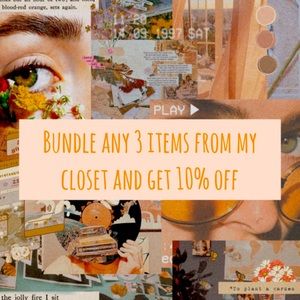 Bundle any three items in my closet for 10% off